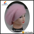 DSC9594 lingshang angora high quality Custom Crocheting Knitted hat lady peaked cap